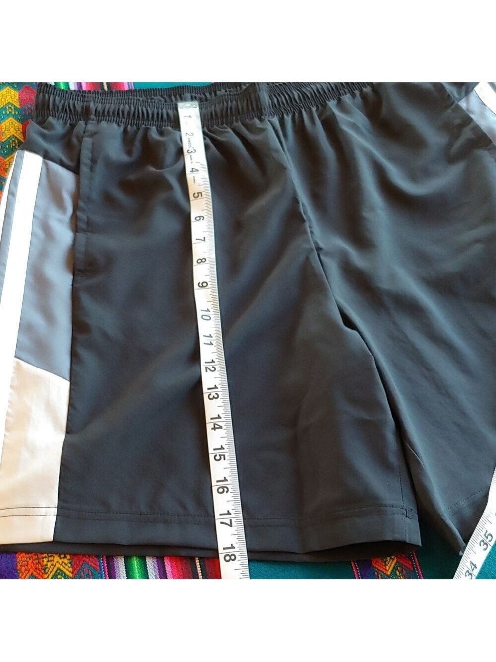 Adidas Men's Training Athletic Shorts Black and White Stripes Size Large NWT - Picture 9 of 16